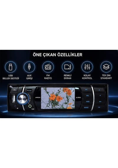 Jameson Js-8930 Usb/aux Ekranlı Oto Teyp