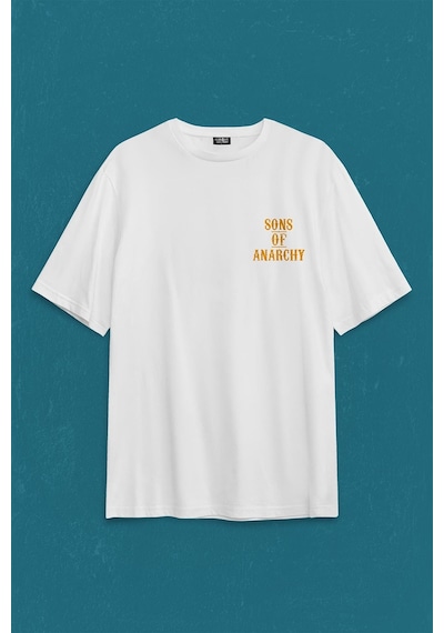 Anarşi Eylem I How To Draw The Sons Of Anarchy Sırt Ön Baskılı Oversize Tişört Unisex T-shirt 001