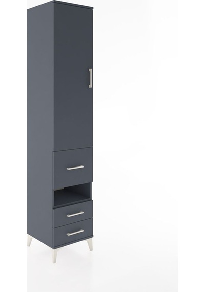 Hyperion Dolap 3 Raflı 3 Çekmeceli Tek Askılı 44x44x221 Antrasit-antrasit Aytası Hyperion Dolap 3 Raflı 3 Çekmeceli Tek Askılı 44x44x221 Antrasit-antrasit Aytası