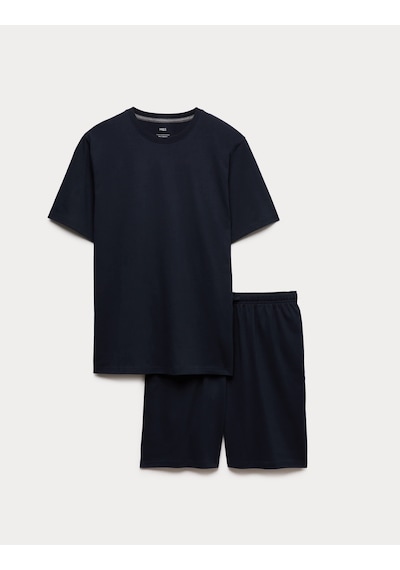 Marks & Spencer Pamuklu Pijama Takımı T07000105 Lacivert