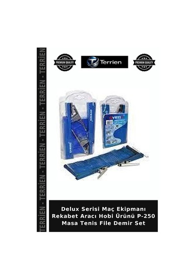 Delux Serisi Maç Ekipmanı Rekabet Aracı Hobi Ürünü P-250 Masa Tenis File Demir Set
