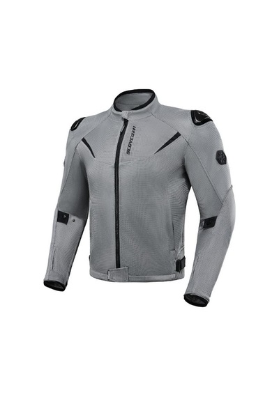 Scoyco Jk194 Motosiklet Montu Yazlık Fileli Dayanıklı Makro Kumaş Motorcu Mont Silver