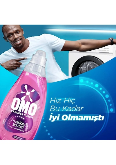 Omo Express Renkli & Siyahlar Sıvı Çamaşır Deterjanı 6 x 1480 ML
