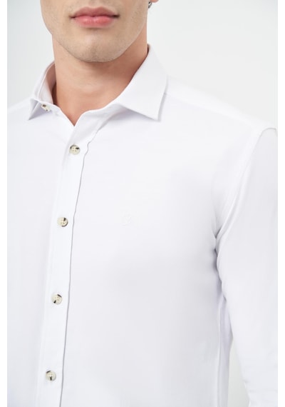 İmza Beyaz Uzun Kol Düz Bez Ayağı Yarım İtalyan Yaka Cepsiz Pamuklu Classic Slim Fit Gömlek 1004245211 Beyaz İmza Beyaz Uzun Kol Düz Bez Ayağı Yarım İtalyan Yaka Cepsiz Pamuklu Classic Slim Fit Gömlek 1004245211 Beyaz