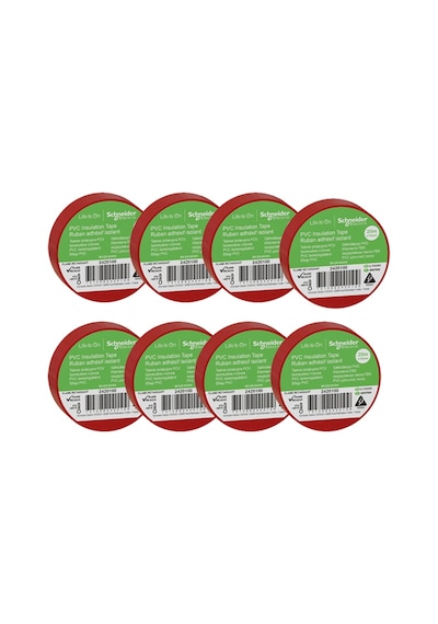 Schneider 8li Kırmızı PVC İzolasyon Bandı 20mt*19mm 2420100-8