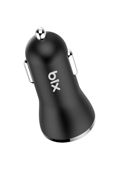 Bix 18W Çift USB Çıkışlı QC 3.0 Araç Şarj Cihazı Beyaz