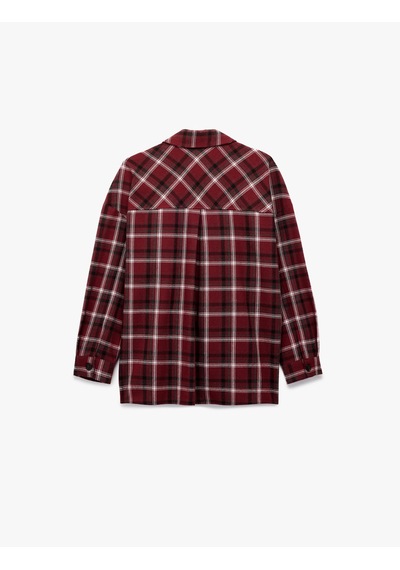 Koton Uzun Kollu Cep Detaylı Ekose Oversize Gömlek Ceket Bordo Ekose 6wak50032pw Bordo Ekoseli Koton Uzun Kollu Cep Detaylı Ekose Oversize Gömlek Ceket Bordo Ekose 6wak50032pw Bordo Ekoseli
