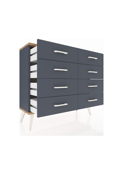 Arges Şifonyer 8 Çekmeceli 88x30x80 Antrasit-çam/antrasit Beyaz Arges Şifonyer 8 Çekmeceli 88x30x80 Antrasit-çam/antrasit Beyaz