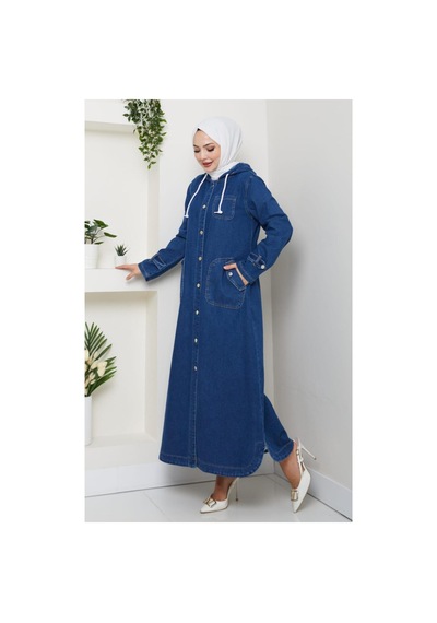 Hb Harma Time Butik Kadın Cepli Düğmeli Kapüşonlu Denim Koyu Mavi Trençkot Koyu Mavi Koyu Mavi Hb Harma Time Butik Kadın Cepli Düğmeli Kapüşonlu Denim Koyu Mavi Trençkot Koyu Mavi Koyu Mavi
