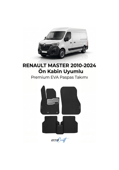 OtoCraft Renault Master Ön Kabin 2010-2024 Araca Özel 3d Havuzlu Eva Paspas Tam Set 5 Parça