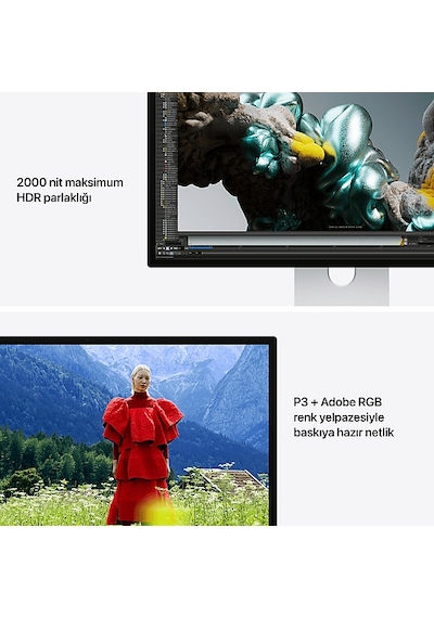 Apple MFEL4TU/A/  XDR 5K/27" Studio Display 120hz 1000 Nit Monitör