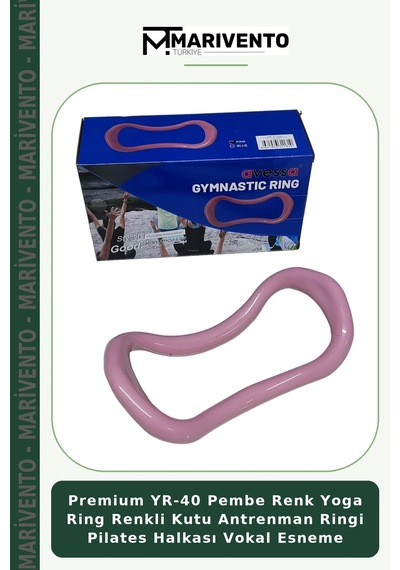 Premium Yr-40 Pembe Renk Yoga Ring Renkli Kutu Antrenman Ringi Pilates Halkası Vokal Esneme
