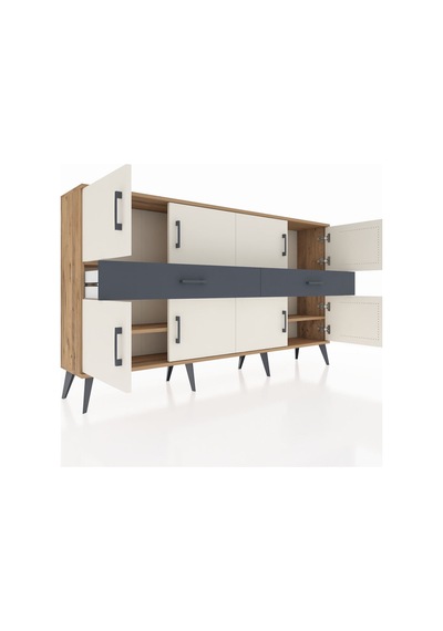 Arges Konsol 4 Raflı 2 Çekmeceli 8 Kapaklı 176x30x99 Çam-aytaşı/a Çam-aytaşı/antrasit Arges Konsol 4 Raflı 2 Çekmeceli 8 Kapaklı 176x30x99 Çam-aytaşı/a Çam-aytaşı/antrasit