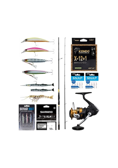 Yek Outdoor Pro Spin Olta Seti Okuma Ceymar Sw Bass 243cm Mh 14-42gr M-fast Olta Kamışı & Shimano Makina Fx 4000 Fc