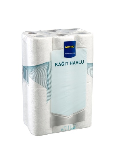 Metro Professıonal Kağıt Havlu 12'li X 2, 2 Katlı, %100 Selüloz, 640g Tarı