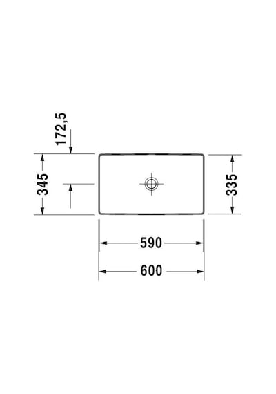 Duravit Durasquare Canak Lavabo Taslanmıs 600 x 345 MM 2355600000