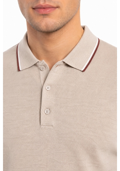 Raymons Erkek Polo Yaka Kısa Kollu Triko Tişört Regular Kalıp Bgl-st05559 Bej