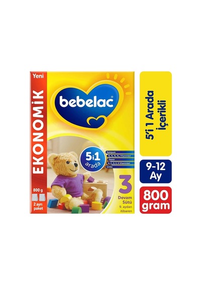 Bebelac 3 Devam Sütü 800 G 9-12 Ay