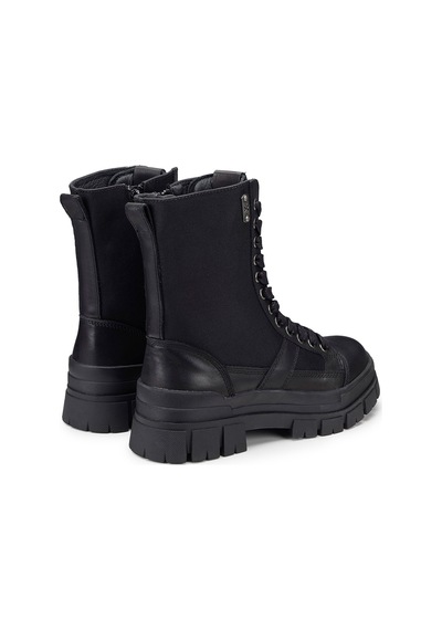 Bot Kadın Oxw202601 Oxs Kyla 2026 Mıd W Leather/nylon Black Siyah