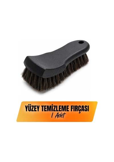 Uzun At Kılı Oto Koltuk Döşeme Halı Kumaş Ve Deri Temizleme Fırçası
