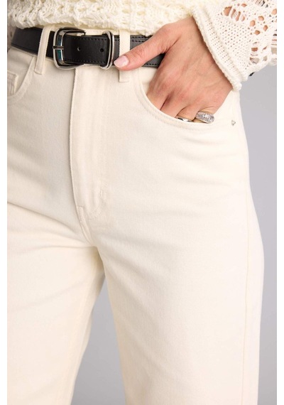 Defacto Straıght Fıt Normal Bel Gabardin Pantolon H0092ax26spwt84 Beyaz-wt84