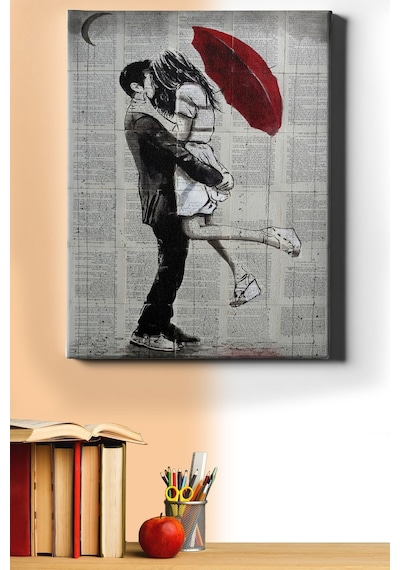 Webstyle Sayılarla Boyama Seti Kasnaklı Aşk Ve Kırmızı Şemsiye 2 40 X 50 Cm