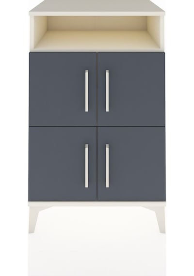 Hyperion Komodin 2 Raflı 4 Kapaklı 60x44x96 Aytaşı-antrasit Aytaşı