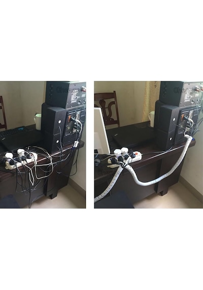 1 Mt X 22 Mm Spiral Boru Kablo Kanalı Kablo Fiş Düzenleyici Toplayıcı Kordon Kablo Tutucu Beyaz Standart