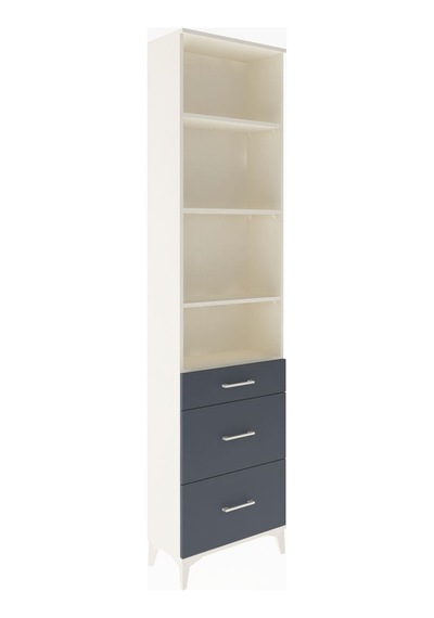 Arges Dolap 4 Raflı 3 Çekmeceli 60x30x243 Aytaşı-antrasit Aytaşı