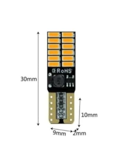 Cms Oto Aksesuar Çok Güçlü T10 Turuncu Dipsiz Led Ampul 24 Led Smd Canbus 12v Diğer