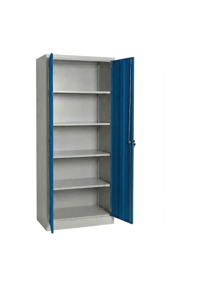 4 Gözlü 5 Bölmeli Dosya Dolabı Mavi 92x40x198