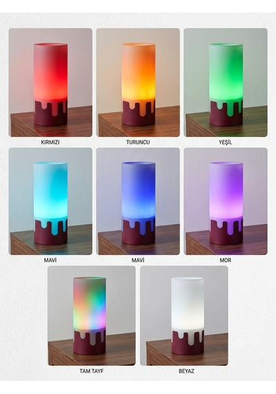 Tasarım Ödüllü Erimiş Damla 3d Gece Lambası - 7 Renkli Rgb Akıllı Ambiyans Abajuru E27 Ampül Dahil Beyaz - Kırmızı Tasarım Ödüllü Erimiş Damla 3d Gece Lambası - 7 Renkli Rgb Akıllı Ambiyans Abajuru E27 Ampül Dahil Beyaz - Kırmızı