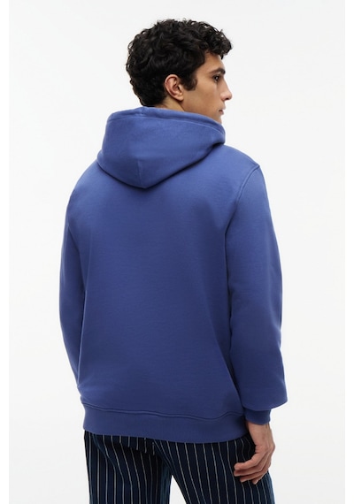 Tommy Hilfiger Tjm Regular Badge Erkek Mavi Hoodie-16425