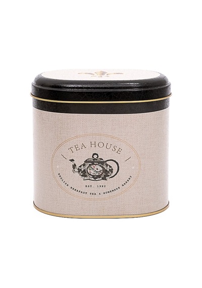 Azura Tea Desenli Oval Metal Saklama Kabı 14 x 12 x 13 CM 1.4 L