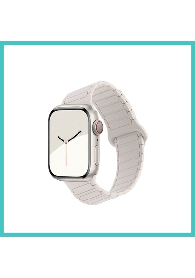 Ny Joy Watch Ultra 49mm Armor Manyetik Kordon - Krem Nyjoybz