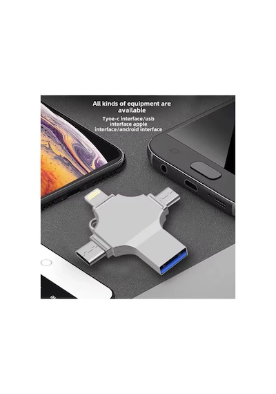 Otg 4in1 Cep Telefonu Çok Fonksiyonlu Usb Flash Bellek 128 Gb Type-c, Micro Sd Ve Kart Okuyucu Diğer