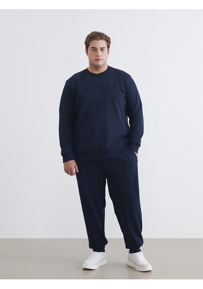 LC Waikiki Lcwaıkıkı Classic Lacivert Beli Lastikli Erkek Kalın Jogger Eşofman Altı Navy