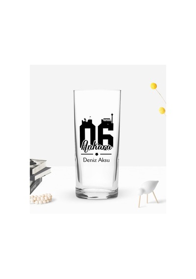 Bk Gift Kişiye Özel İsimli Dtf Ankara Plaka Şehir Tasarımlı Rakı Bardağı, Arkadaşa Hediye, Sevgiliye Hediye Kobitmeyencom30216 Bk Gift