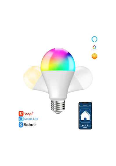 Akıllı Ampül 9w Mobil Uygulama Kontrollü Rgb Renkler Gece Lambası Çocuk Odası Dekoratif Diğer