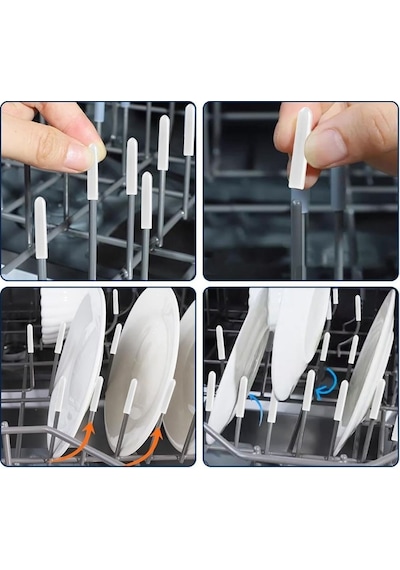 Bulaşık Makinesi Tabaklık & Bardaklık Pas & Çizilme Engelleyici Kapak Uçları Beyaz 100 Adet
