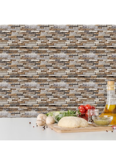 Kendinden Yapışkanlı Fayans Kaplama Pvc Karo Geometrik Taş Desen 60x120 Cm 7 Adet 5 M2