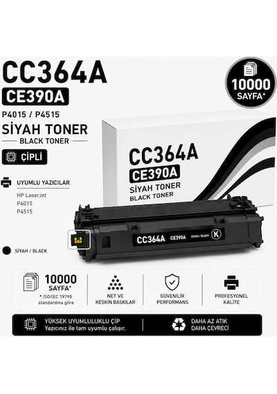 Hp Cc364a-ce390a-p4015-p4015-p4515 10000 Sayfa