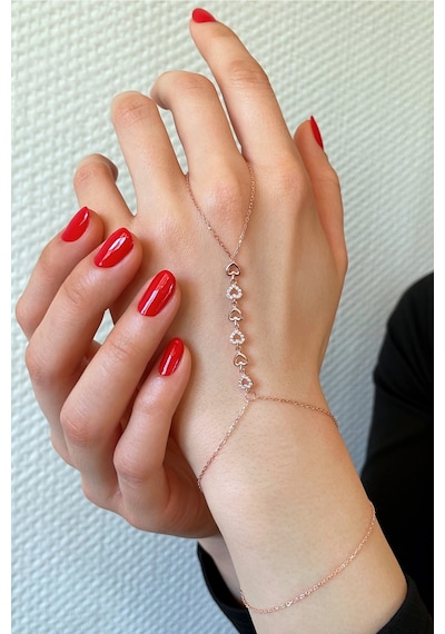 925 Ayar Gümüş Rose Kalp Dizisi Şahmeran - 45099601 Rose Gold