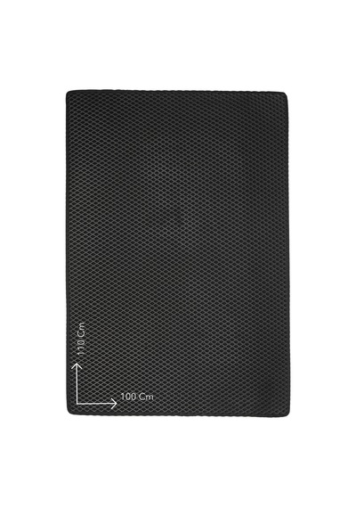 100x110 Cm Hücreli Kedi Kumu Paspası Kedi Matı Kedi Tuvalet Önü Paspası Siyah