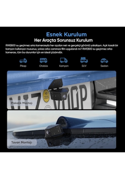 Viofo Rwe800 A229 Ultra Uyumlu 4k Ultra Hd Ip67 Su Geçirmez Dış Arka Kamera