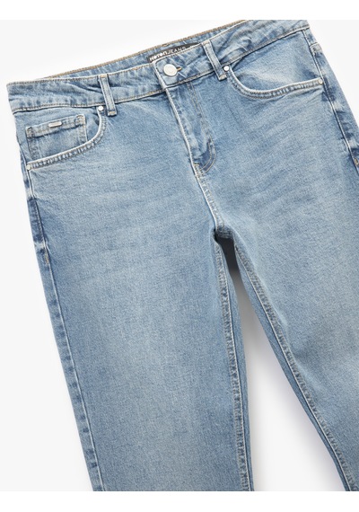 Koton Normal Bel Straight Fit Jean Pantolon - Mark Jean Orta İndigo 6wam40056nd İndigo Koton Normal Bel Straight Fit Jean Pantolon - Mark Jean Orta İndigo 6wam40056nd İndigo
