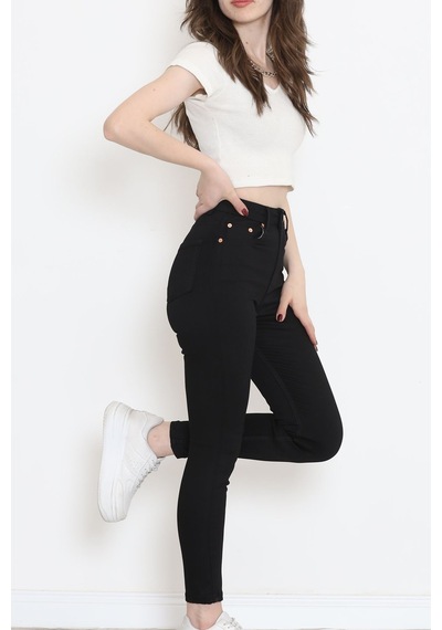 Mokashopin - Dar Paça Kot Pantolon Siyah - 18232.1431. 001