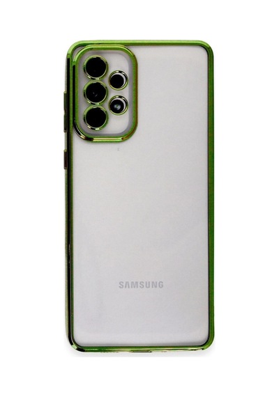Tedar Samsung Galaxy Uyumlu A73 5g Kılıf Razer Lensli Silikon - Yeşil Najmaddin standart