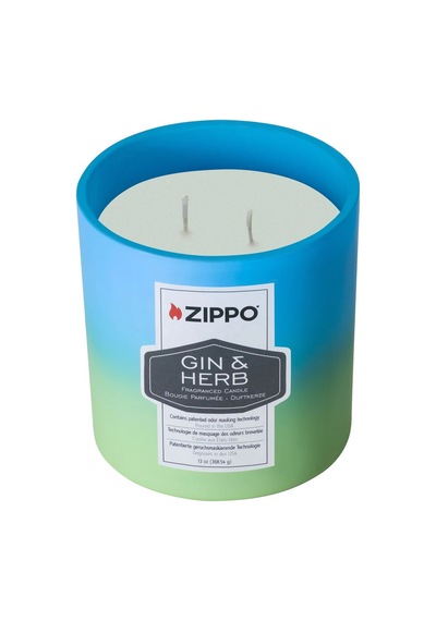 Zippo Odor-masking Candle - Koku Giderici Mum Gin & Herb Mavi