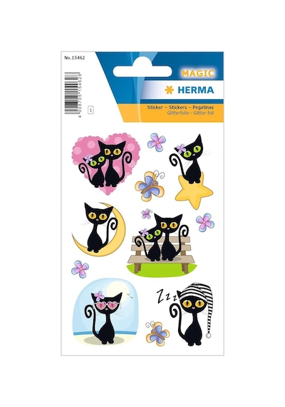 Magic Sevimli Kedi, Foil Glittery Çok Renkli